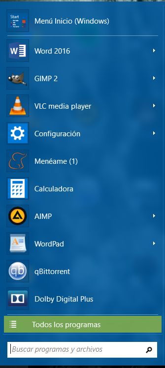 menu inicio windows 7