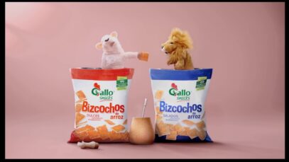 Publicidad Bizcochos de Arroz GALLO SNACKS – León y Oveja