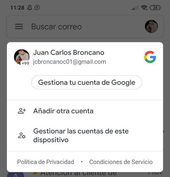 anadir cuenta gmail android