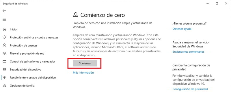 hacer una instalacion limpia de Windows 10 manteniendo la licencia activada 5