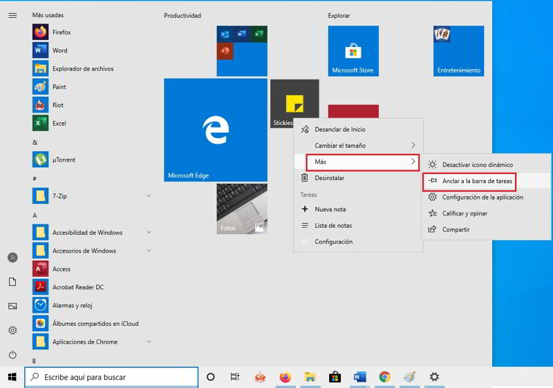 Cómo personalizar el botón Inicio de Windows 10 11 anclar y desanclar baldosas 3