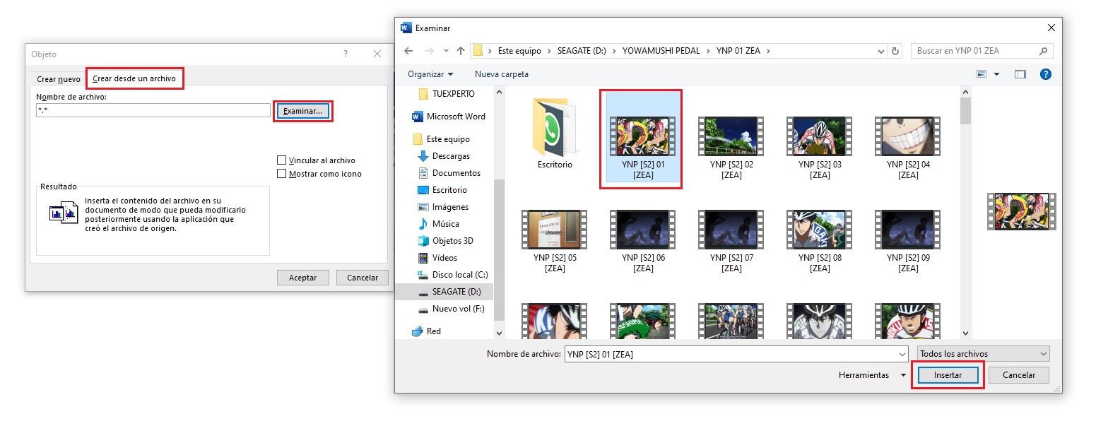 Insertar un vídeo desde nuestra computadora 2