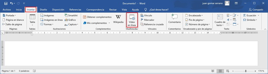 Insertar vídeos de YouTube 1