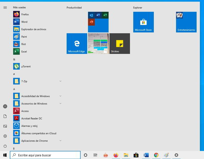 Cómo personalizar el botón Inicio de Windows 10 6 redimensionar menu inicio