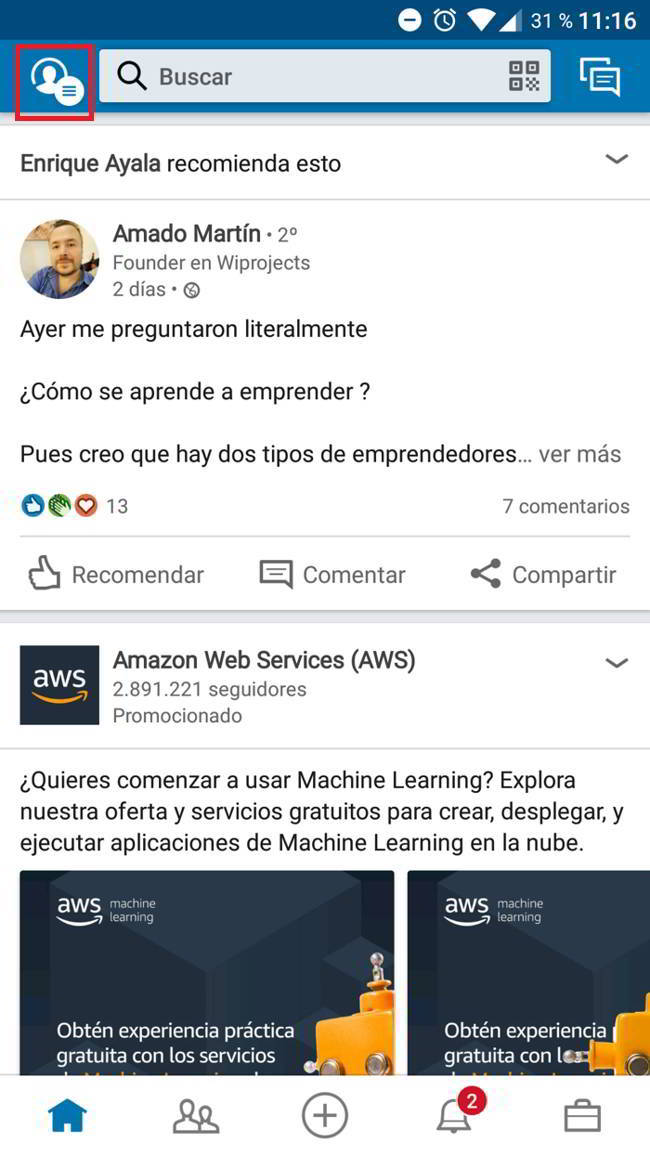 Visitar perfiles de LinkedIn de forma anónima desde el movil 1