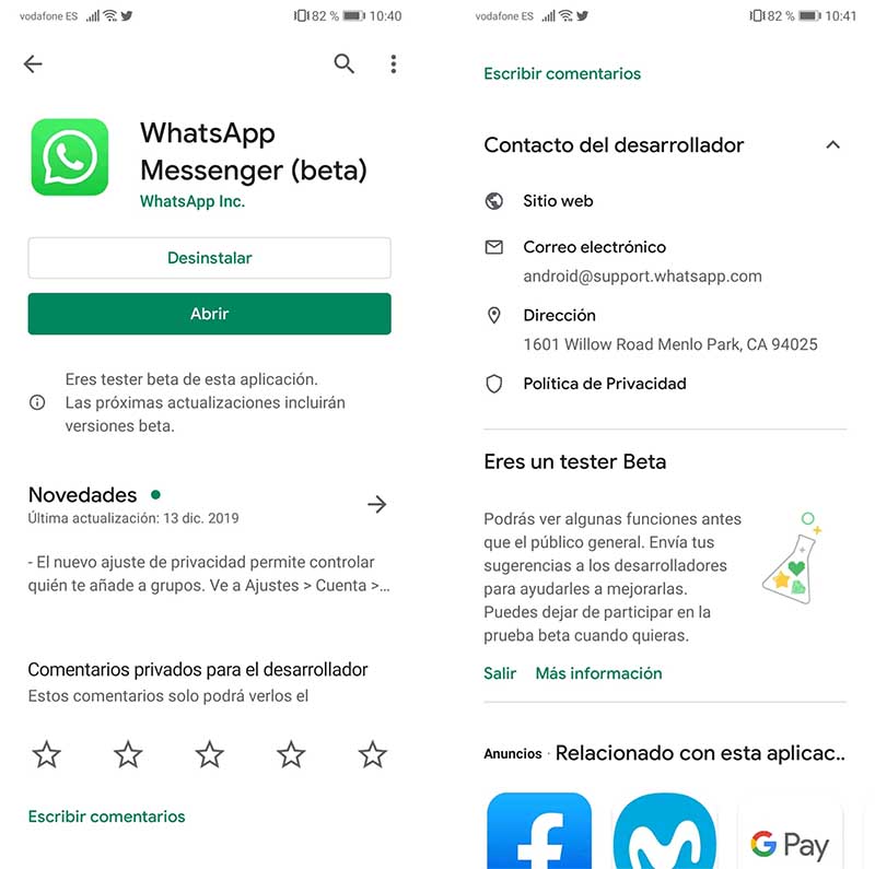 La solución a los problemas más comunes de WhatsApp si te falla la aplicación 6 WhatsApp beta