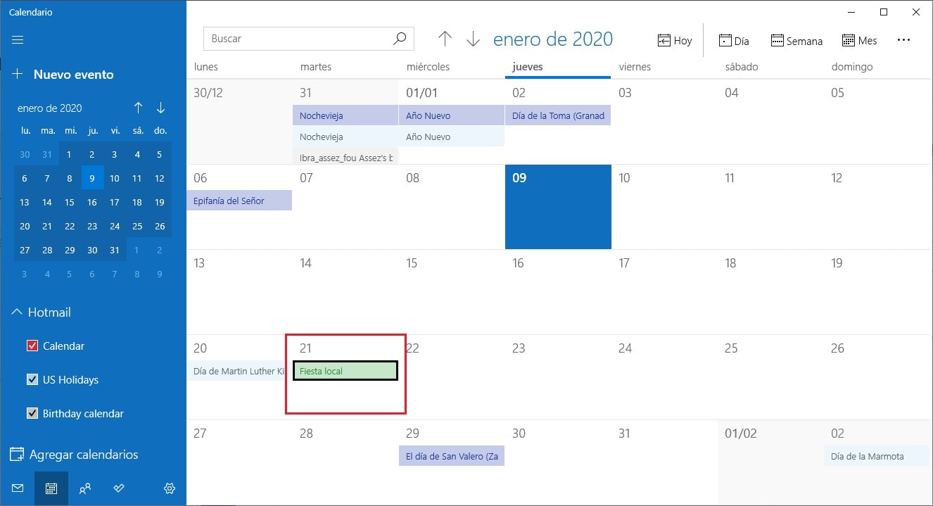 Cómo combinar Google Calendar con la app Calendario de Windows 10 10