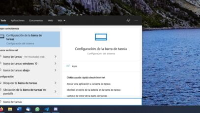Así puedes personalizar la barra de tareas de Windows 10