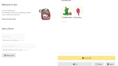Crea salas de audio con invitados y moderadores desde la