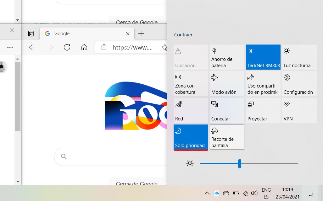 4 No molestar en Windows 10