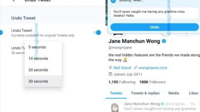 Podremos deshacer un tweet durante los 30 segundos después de