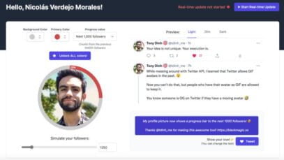 Una barra de progreso para tu foto de perfil en