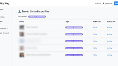 TidyTag, extensión para ordenar los contactos de LinkedIn con etiquetas
