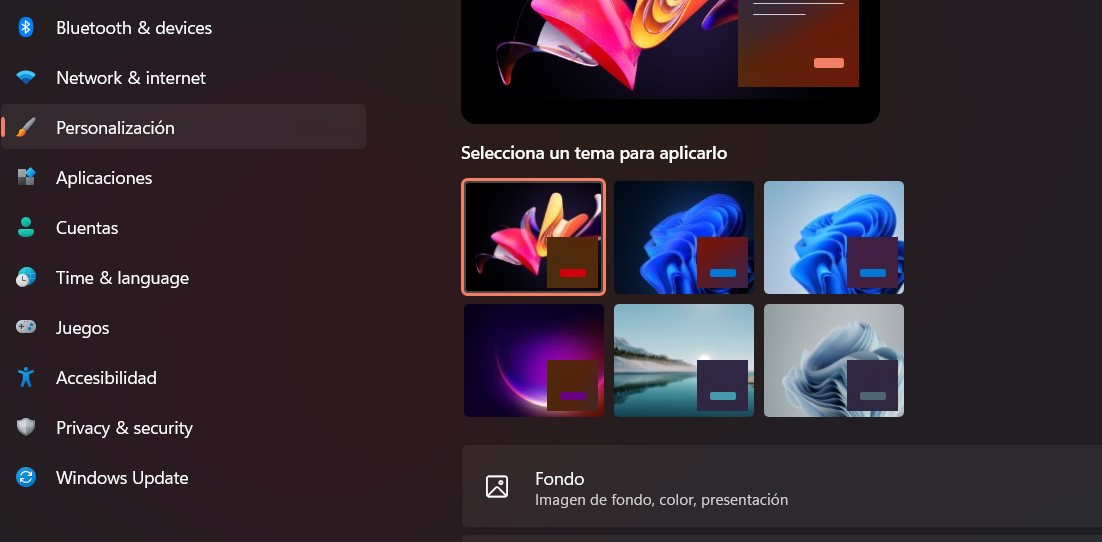 Temas para Windows 11