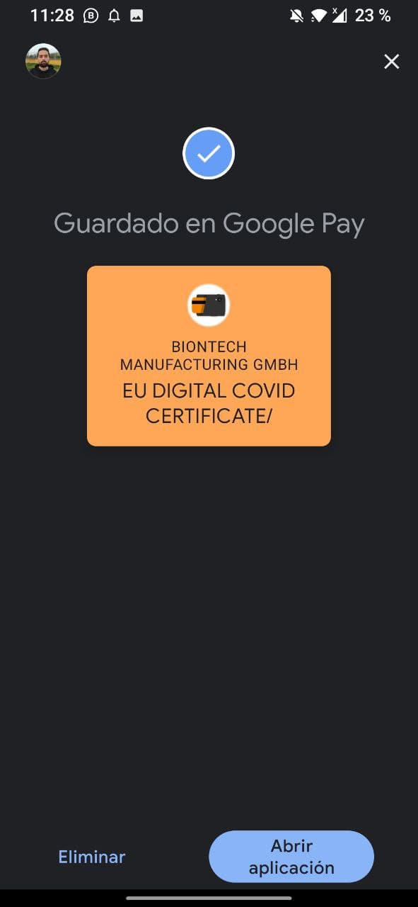 certificado covid android pay 2021 0