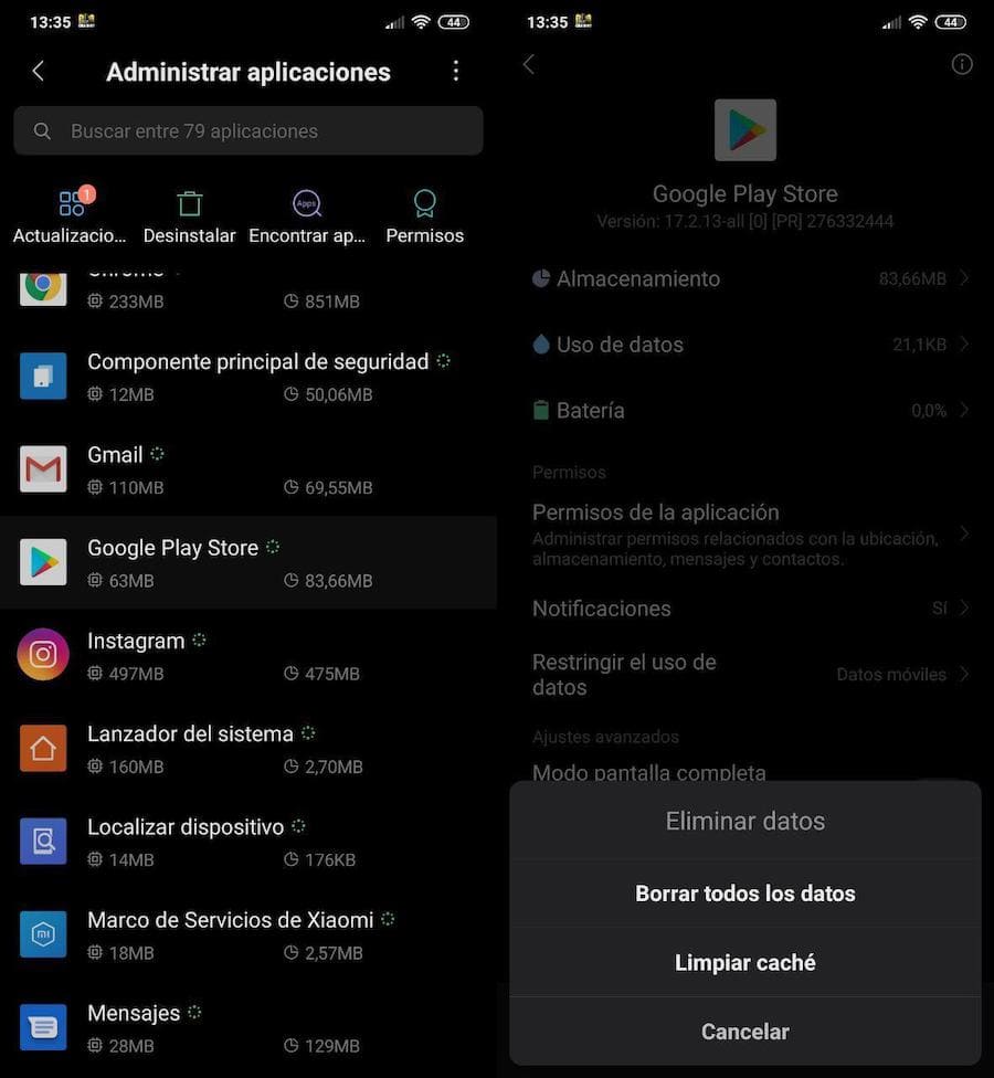 Solución al mensaje Gmail no puede acceder a tus contactos temporalmente 2