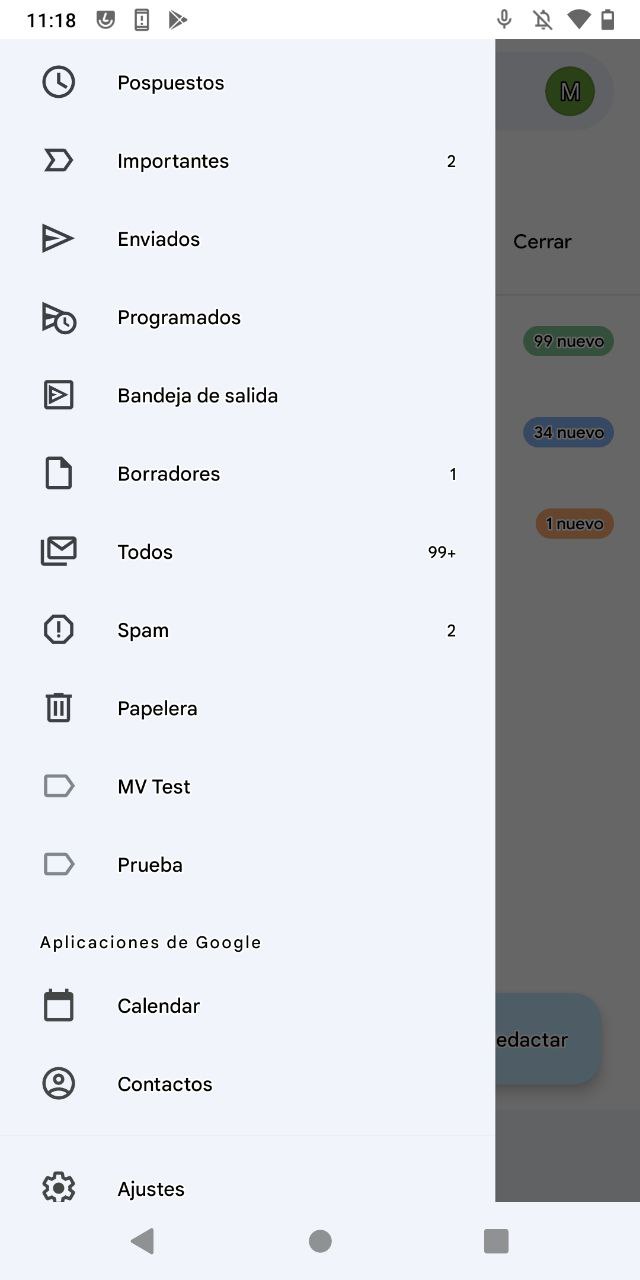 Gmail archivo en móvil