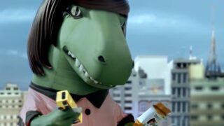 Publicidad CHOCOARROZ GALLO SNACKS – Dinosaurios en el microcentro