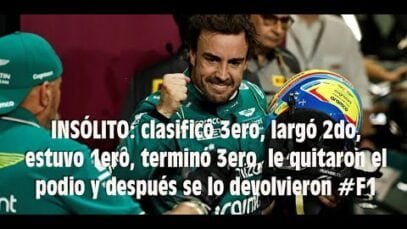#Alonso largó 2do, estuvo 1ero, terminó 3ero, le quitaron el