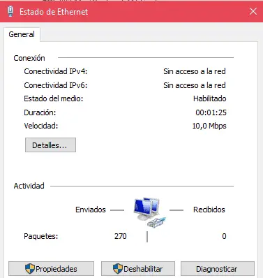 Ethernet configuración