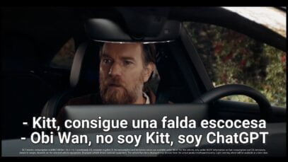 Ewan McGregor pide a ChatGPT 1 falda mientras conduce Volkswagen