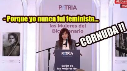 Cristina dijo que no era feminista y le gritaron CORNUDA