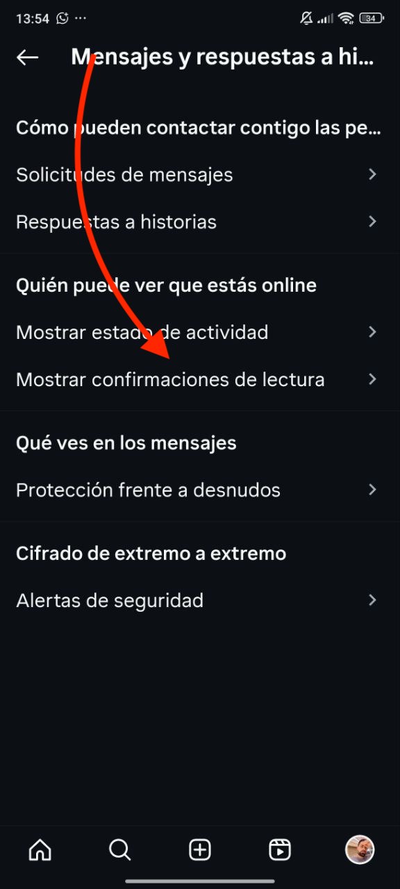 Cómo activar el visto en Instagram: guía paso a paso 5 activar visto instagram 1