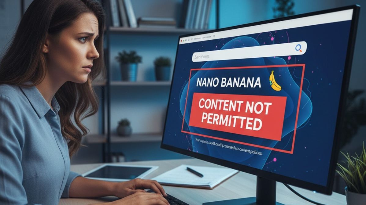 Por qué aparece el mensaje ‘Content not permitted’ o ‘Content blocked’ en Nano Banana 2 Por qué aparece el mensaje ‘Content not permitted’ o ‘Content blocked’ en Gemini Nano Banana