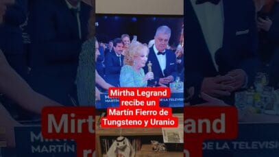 Mirtha Legrand recibe #MartinFierro de Tungsteno y Uranio 235