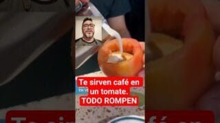 Te sirven café en zapallos y tomates. EL COLMO PALERMITANO!