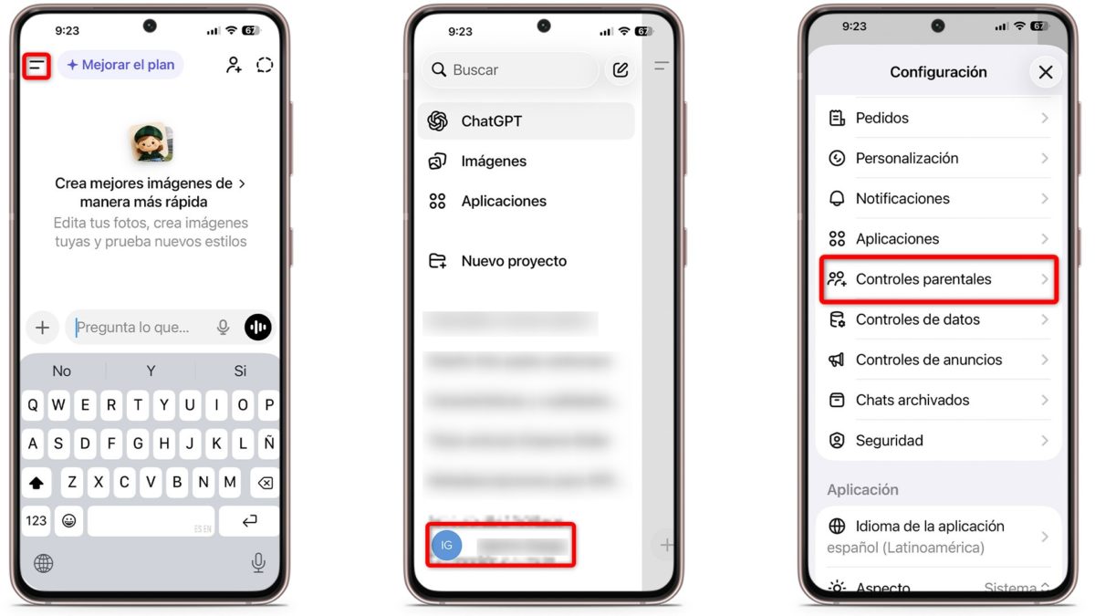 Pasos para configurar el control parental de ChatGPT para vincular tu cuenta con la de tu hijo