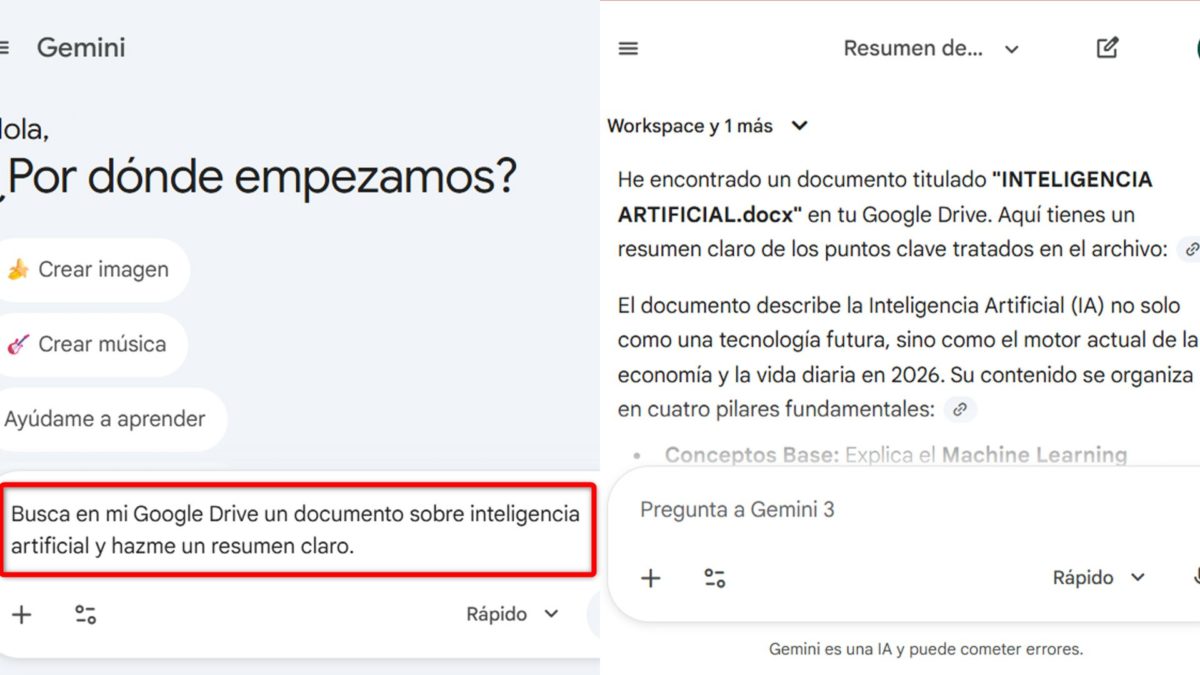 Mejores trucos de Gemini 2026-Cómo usarlo con Drive