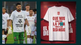 Hinchas de Newell’s silban ¡Chiqui Tapia botón! a remera AFA