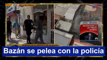 Julio Bazán vs Policía: «¡No me toques!» en pleno incendio