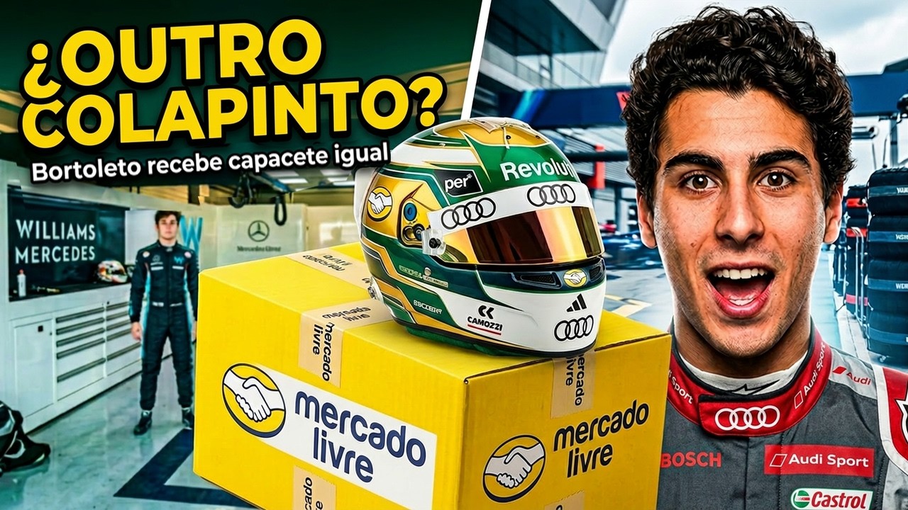 Bortoleto recebe capacete do MERCADO LIVRE … igual Colapinto! 🏁i