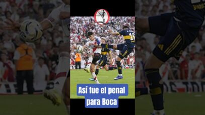 Así fue el penal para Boca en el #Superclasico (mano