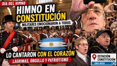 Himno Argentino en Constitución: el público lloró al cantar