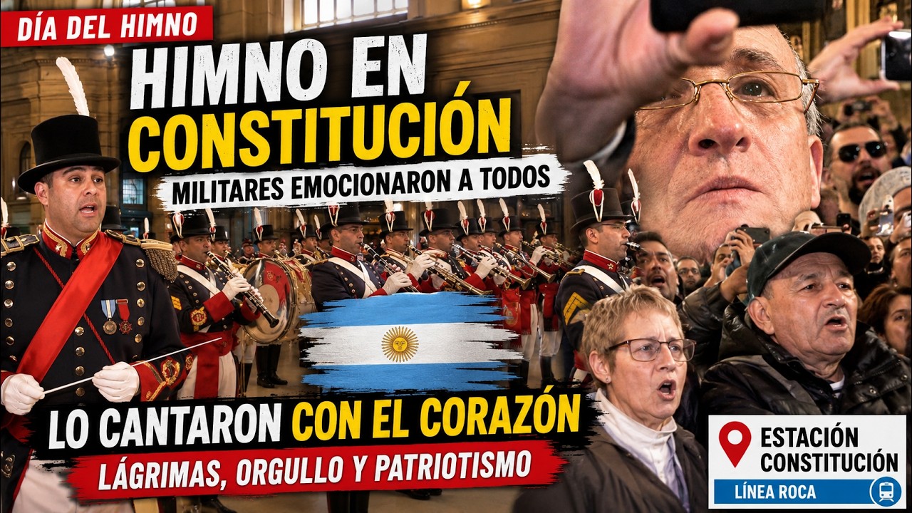 Himno Argentino en Constitución: el público lloró al cantar