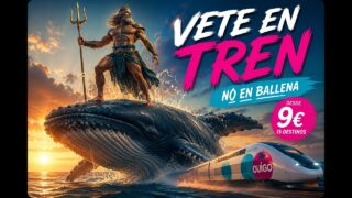 OUIGO se burla de Poseidón para vender billetes de tren